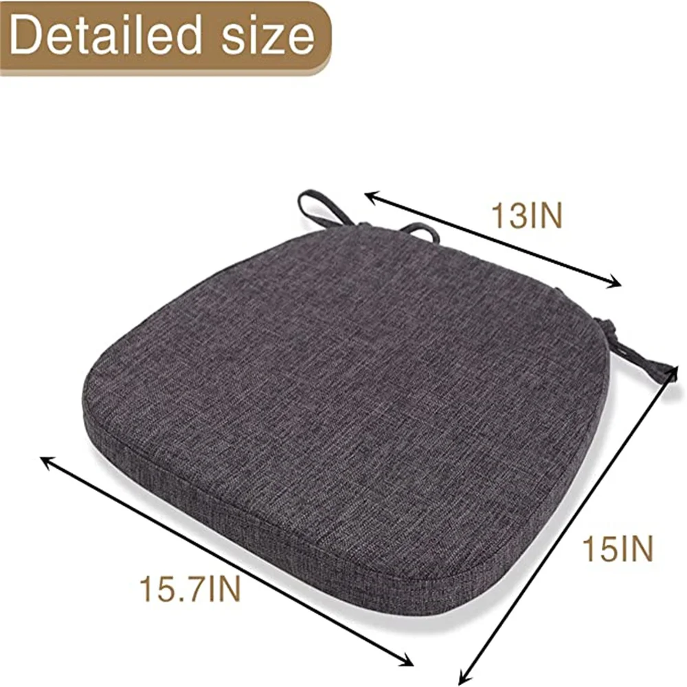 Heart de siège coordonnants pour chaise, coussin de chaise doux avec attaches, coussin de siège en fer à cheval pour salle à manger, bureau, hôtel,