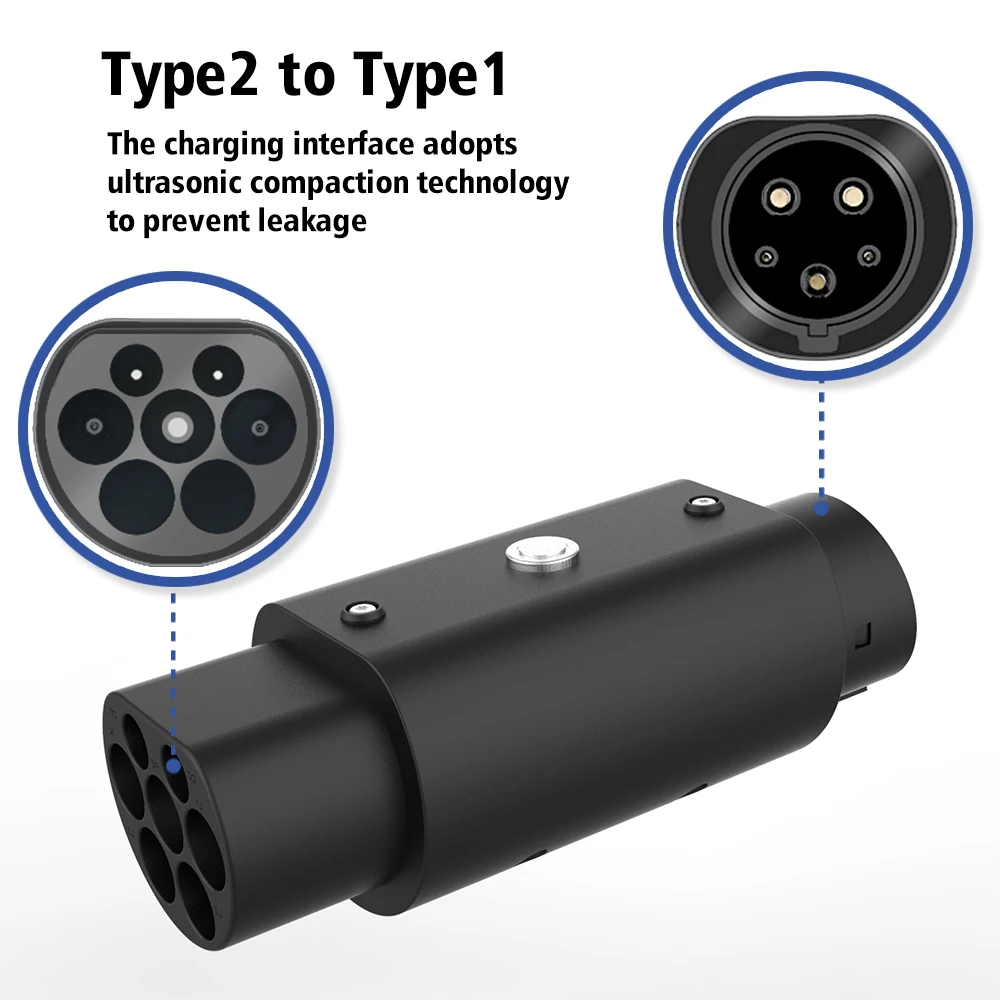 LONLINK TYPE 2 TO TYPE 1 EV Charger Adapter 3 Phase 32A Converter Standard Electric Vehicle charging Ev Connector For EV Car