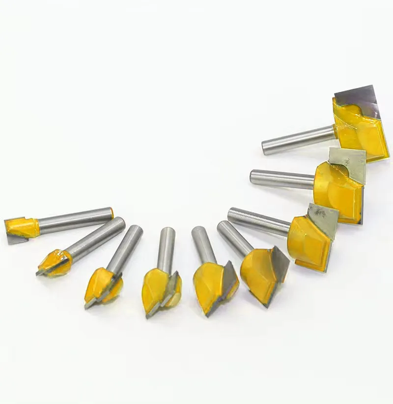 6mm Shank Wood Cutter Engraving Knife Shank Router Bit Milling Cutters Wood Cutting for Mill Woodworking Tools 10mm-32mm
