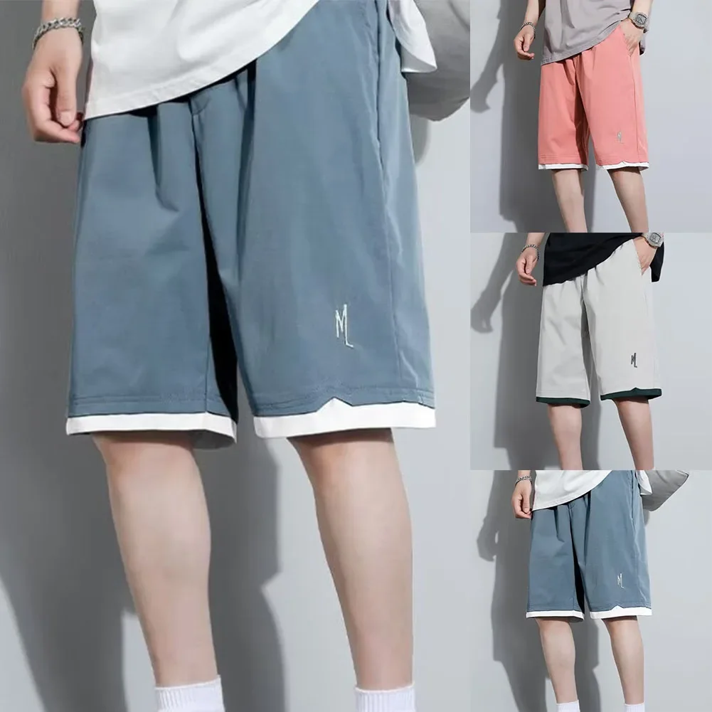 Men Sports Thin Loose Basketball Casual Shorts Leisure Straight Five-Point Pants