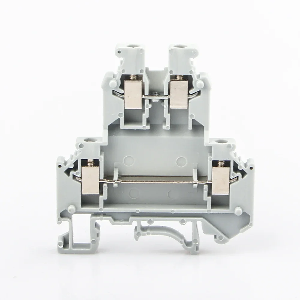 Imagem -03 - Din Rail Terminal Block Conexão Parafuso de Montagem Elétrica Níveis Duplos Fio Condutor Distribuição Block Ukk3 50 Pcs