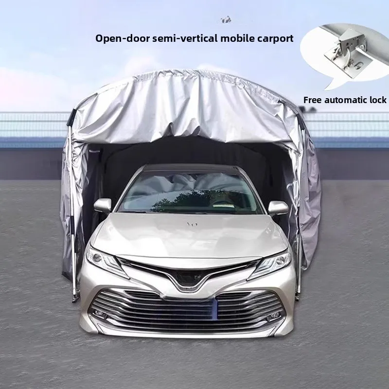 

Door opening push-pull semi-automatic automatic outdoor tent mobile carport garage