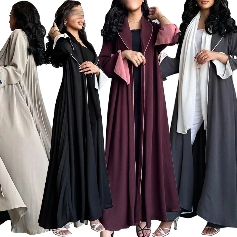 

Mq081 Abaya Cardigan Long Dress Women's Dress Autumn and Winter Dubai Elegant Robe Robe Abaya Ramadan Dubai Luxury Islam Elegant