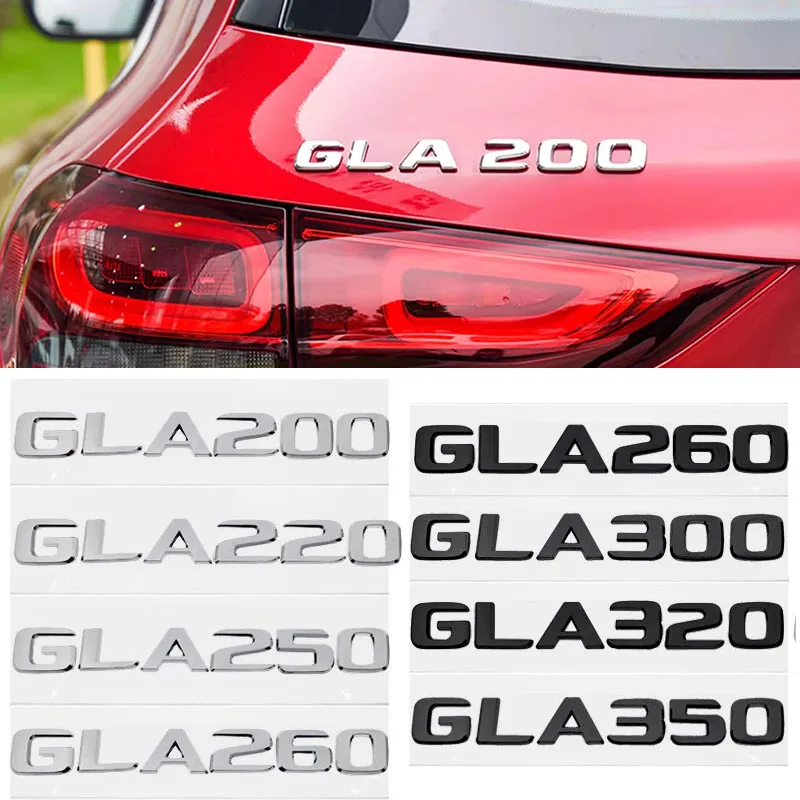 

ABS Car Tail Box Emblem Sticker Rear Trunk Letter Badge Decal for Mercedes Benz GLA200 GLA220 GLA300 GLA350 GLA250 GLA260 GLA320