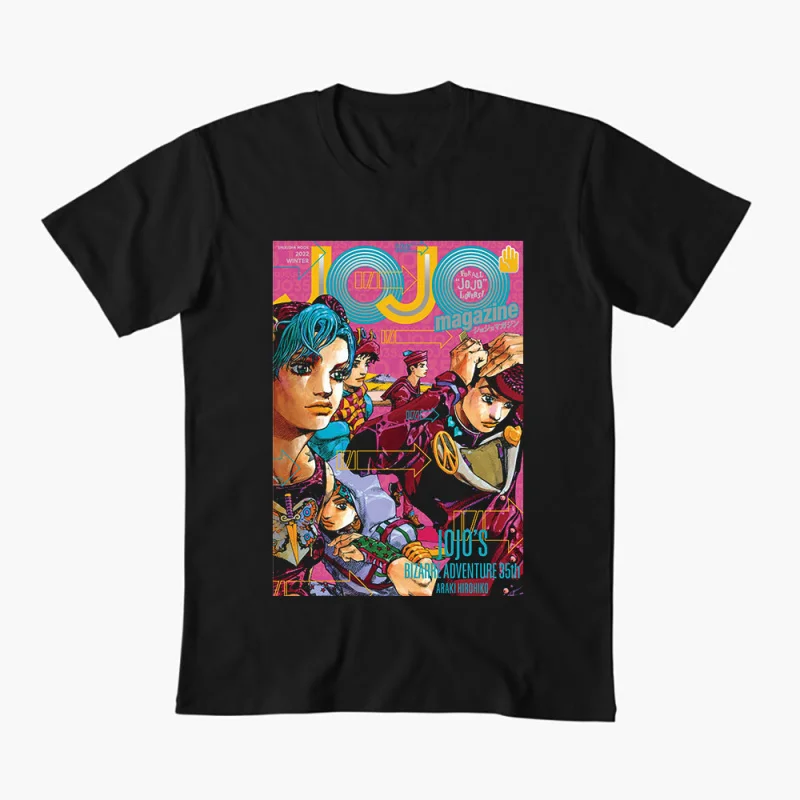 

0413 JoJo's Bizarre Adventure Anime Gift t shirt 100% cotton printed Graphic Clothes Y2K clothing Cartoon Tee All size Tops