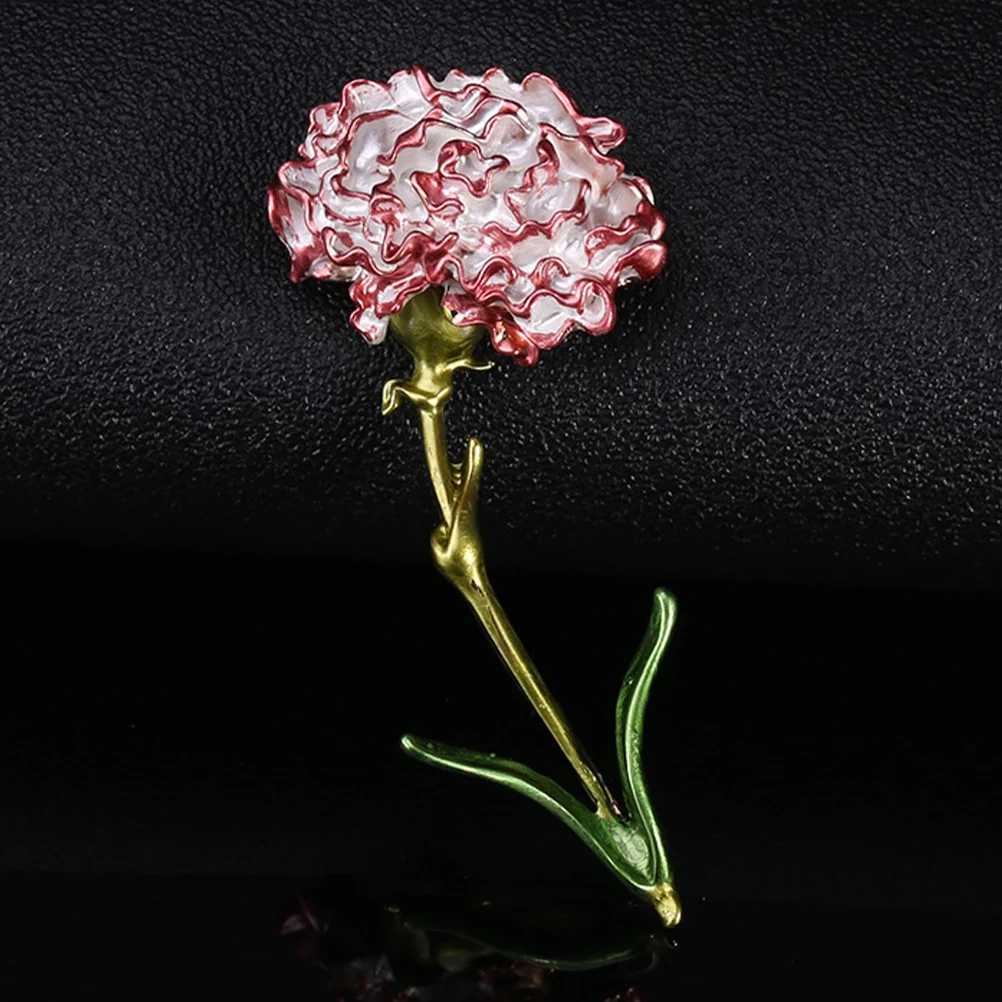 

Carnations Flower Alloy Decorative Lapel For Women Elegant Scarf Collar Jewelry Cute Fashion Accessory Brooch Decorative Pin