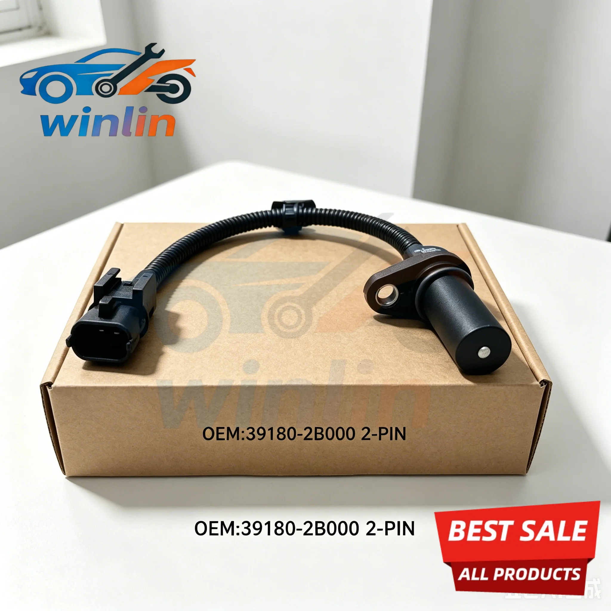 39180-2B000 Crankshaft Position Sensor Fits Hyundai Elantra Tucson Veloster KIA Soul Rio Cerato 1.4L 1.6L 1.8L OE 391802B000