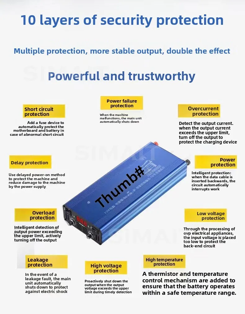 98000H Multi-Function 12V Boost Power Converter – Intelligent Inverter 10 Tube