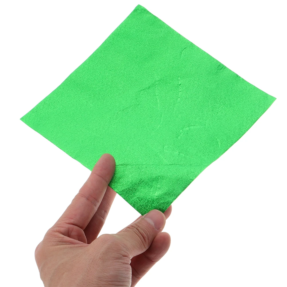 

100 Pcs Candy Wrappers Chocolate Wrapping Foil Paper for Homemade Packaging Green