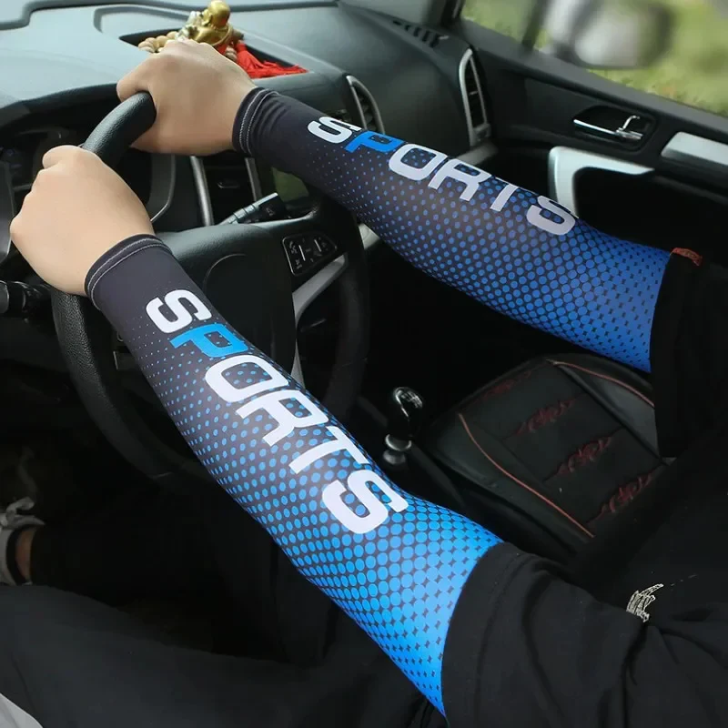 

Летние новые солнцезащитные рукава из ледяного шелка с УФ-защитой, охлаждающие, противоскользящие, для мужчин и женщин, для активного отдыха, спорта и велоспорта