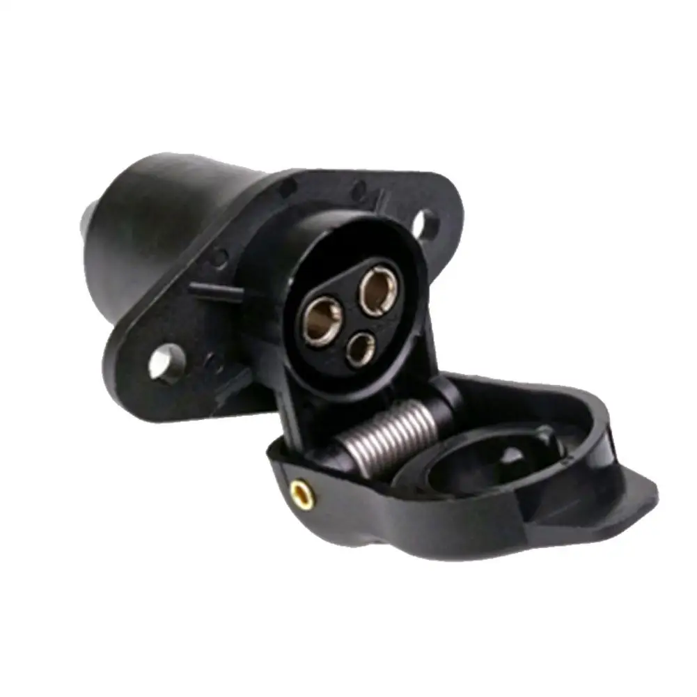 2025 ใหม่ล่าสุด 12V 3 Pin Trailer ซ็อกเก็ตตัวเชื่อมต่อรอบ 3 เสา Plug-in Trailer รถแทรกเตอร์ปลั๊ก DIN 72572 สําหรับรถบรรทุกไฟฟ้า M7M9