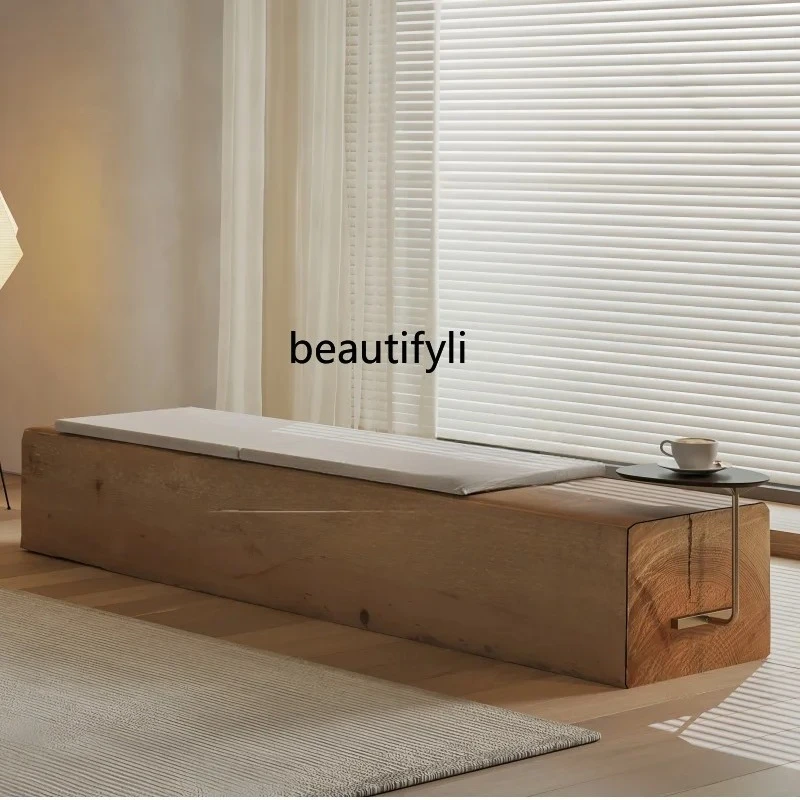 الشمال الحد الأدنى مقعد طويل مقعد خشبي وابي سابي نمط مصمم مبيعات مكتب مول منطقة الانتظار الراحة مقعد طويل #5