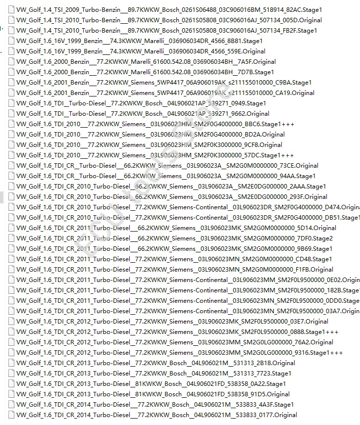 For VOLKSWAGEN Ecu Files Remapping  Touareg Passat Golf  Ori stage file Remap Tuning