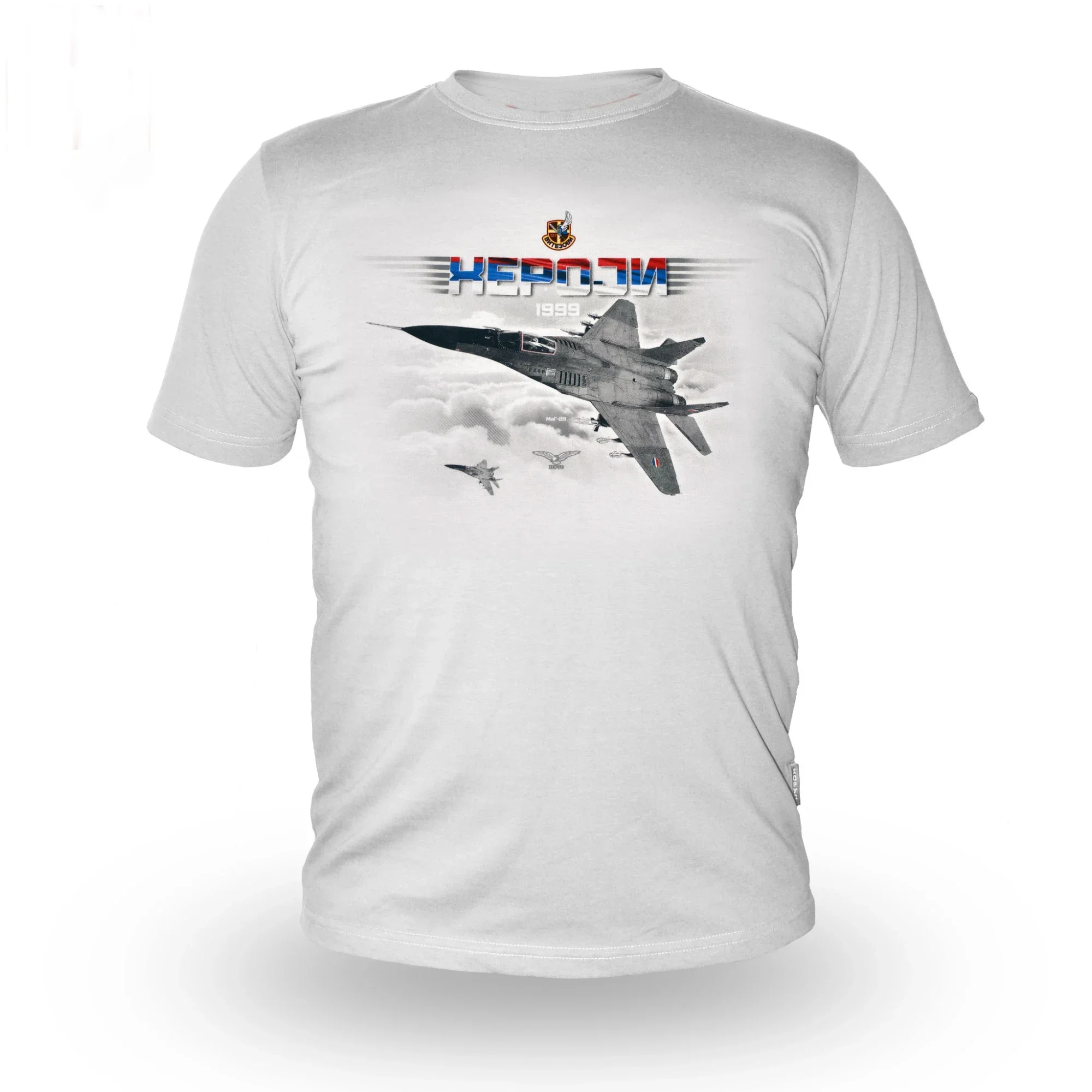 

Serbian Air Force 1999 MiG-29 Fighter Heroes T-Shirt Short Sleeve Casual 100% Cotton O-Neck Summer Mens T-shirt Size S-3XL