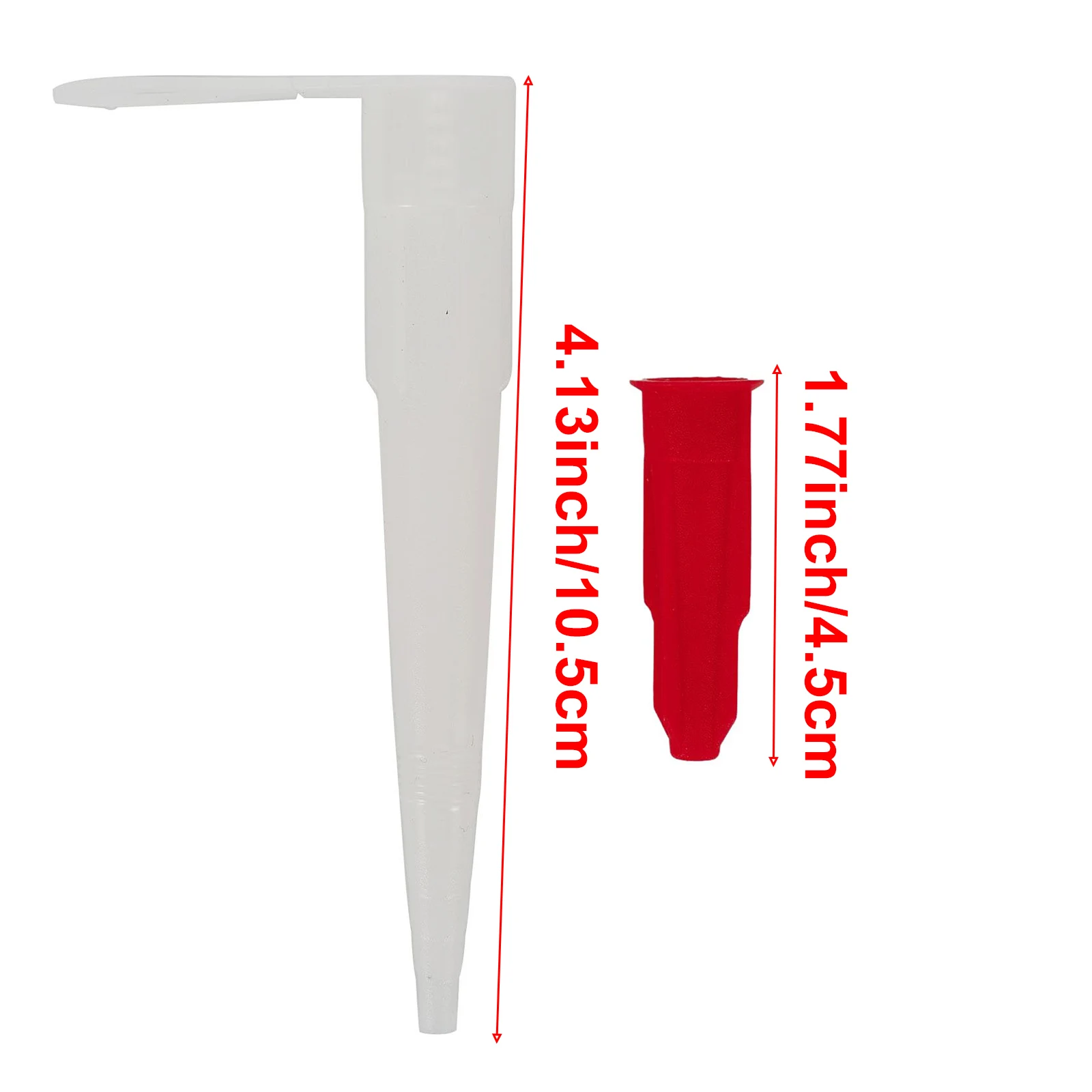 5pcs Caulking Nozzles Replacement Tip Caulk With Red Nozzle Caulking Tube Nozzle Cap Cartridge Spare Nozzles Screw Cover