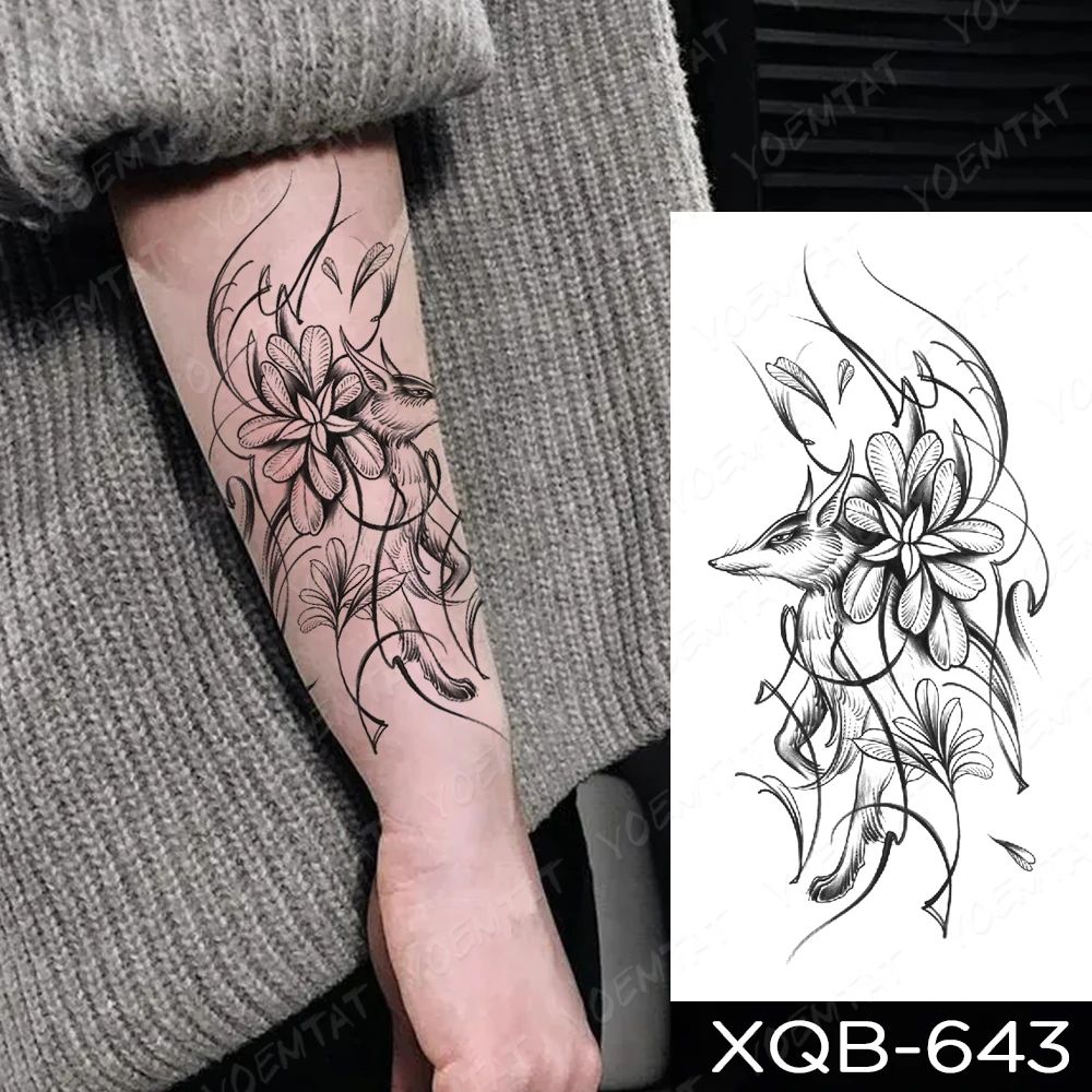 Waterproof Temporary Tattoo Sticker Fish Whale Ocean Wave Transfer Tatto Rave Body Art Arm Fake Tattoos For Children Men Women