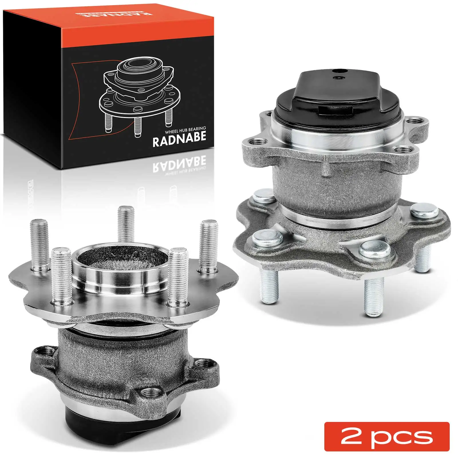 Frankberg 2x jeu de roulements de moyeu de roue pour essieu arrière, deux côtés, pour Nissan Qashqai + 2 I X-Trail Renault Koleos VKBA6997 43202 JG000