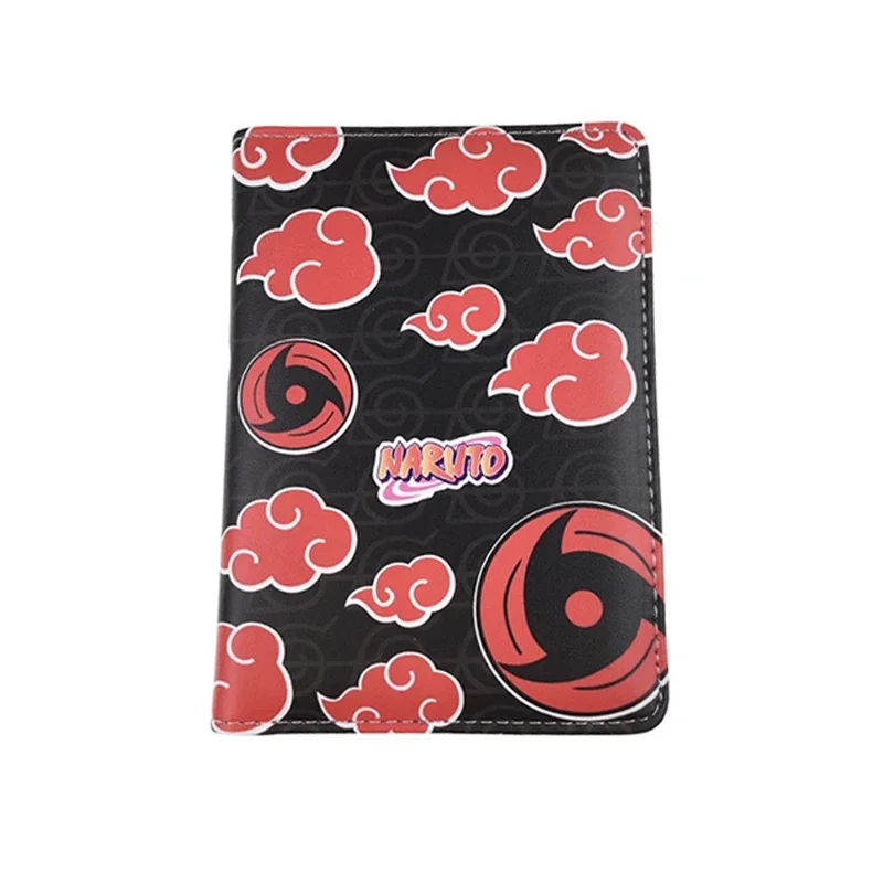 NARUTO Akatsuki Passport Cover PU Leather Man Women Travel Passport Holder with Credit Card Holder Case Wallet Protector Cover