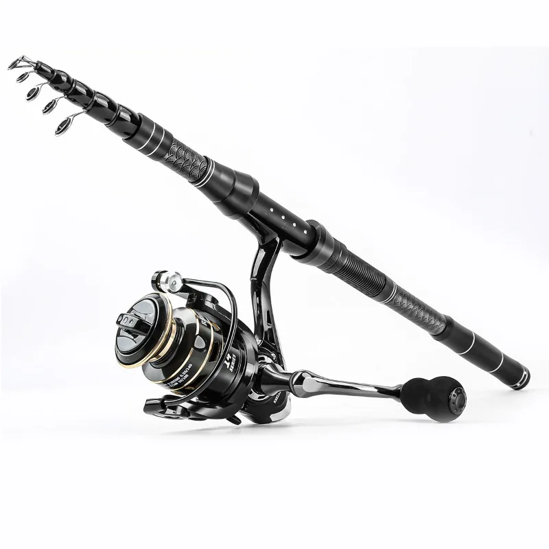 

Fishing gear set far throw carbon luya rod retractable travel portable spinning wheel sea throwing rod bait box