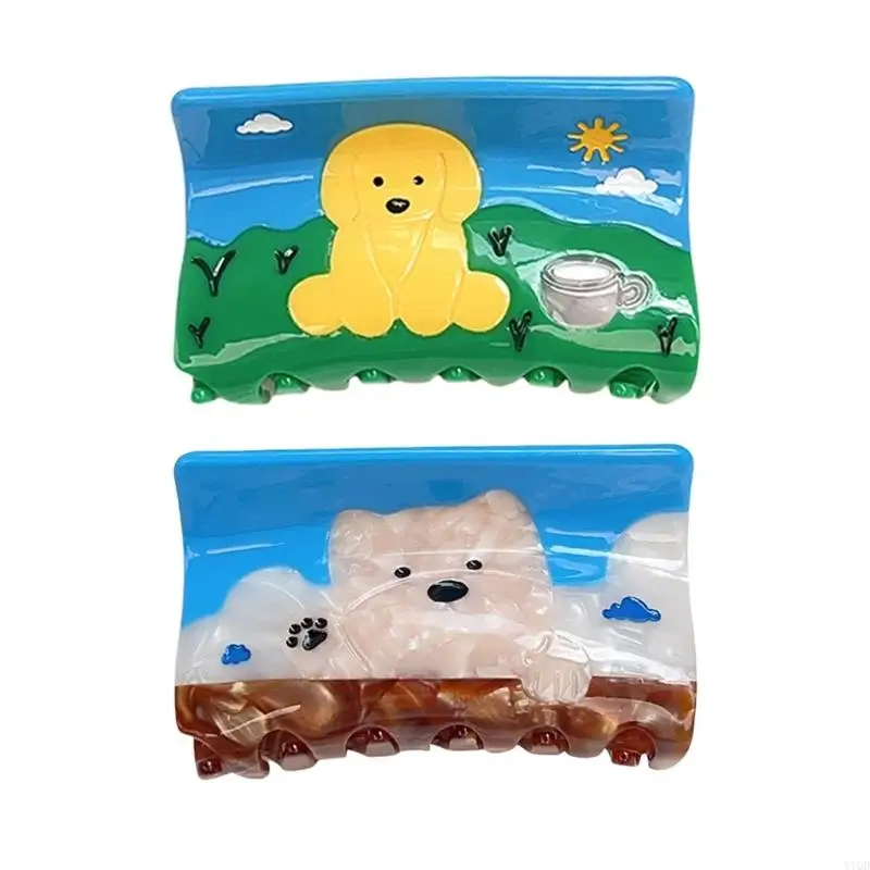 

Веселый мультфильм животные волосы когтя Клип высокий хвостик