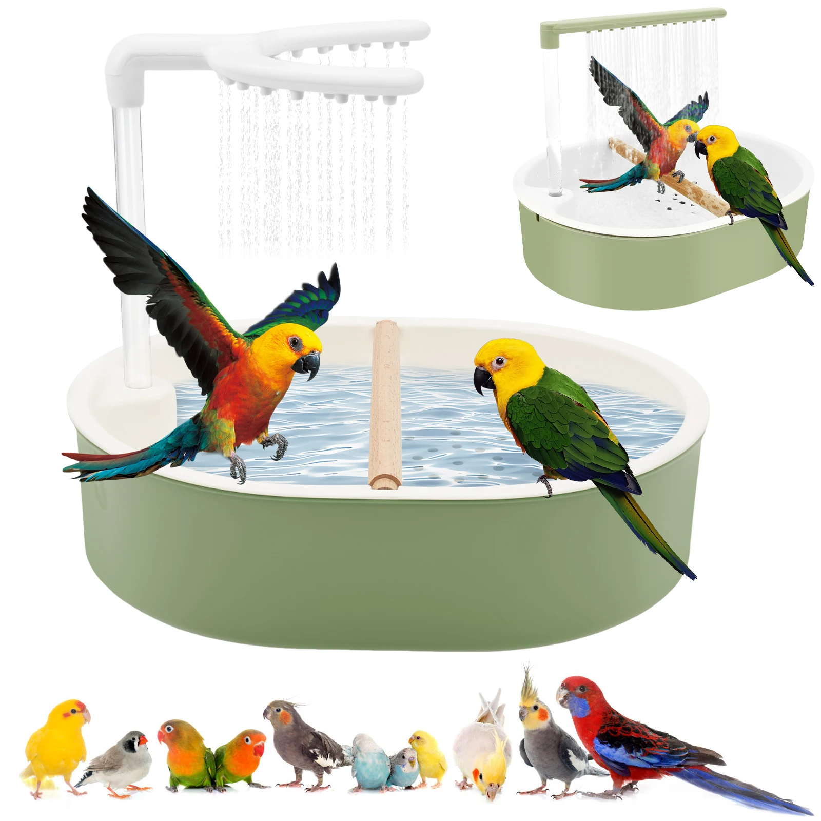 

Автоматическая ванна для попугаев с USB-питанием, электрическая циркуляционная ванна для птиц, чаша для купания и чистки птиц, игрушка для неразлучников и корелл
