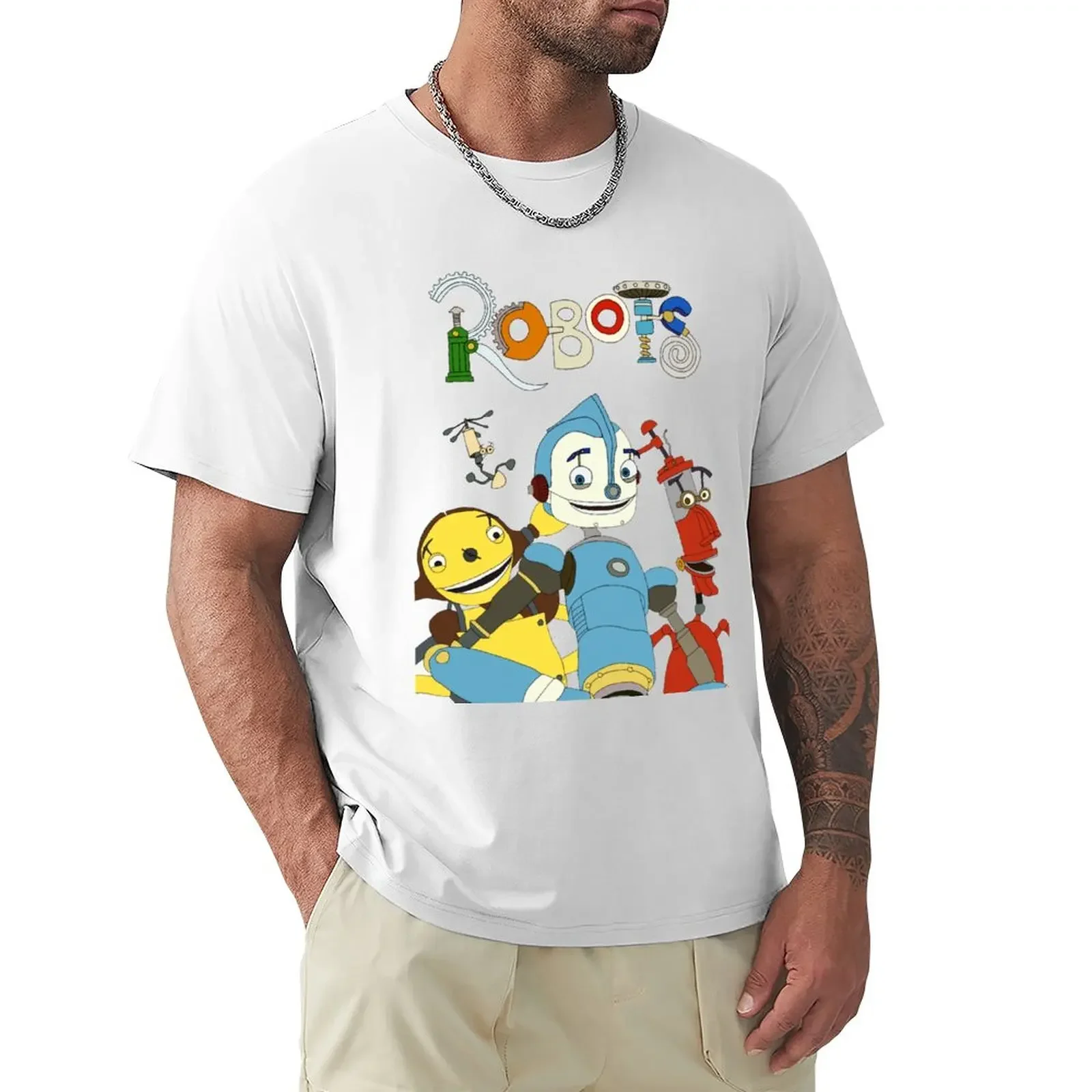 

Robots T-Shirt summer top plus size tops t-shirts man mens t shirt