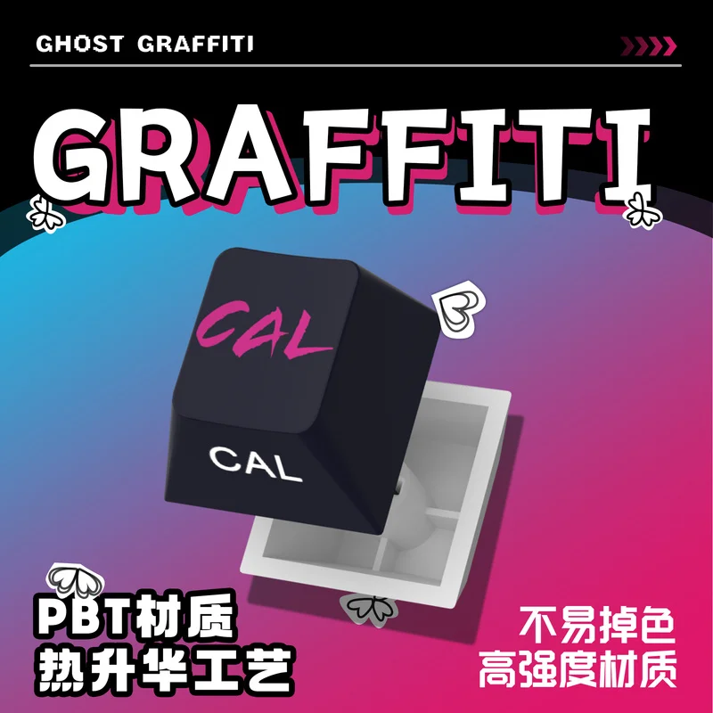 Ghost Graffiti Series Theme Keycaps Factory High Mechanical Keyboard PC Gaming Keyboard Accessories Gifts Customized Keycaps