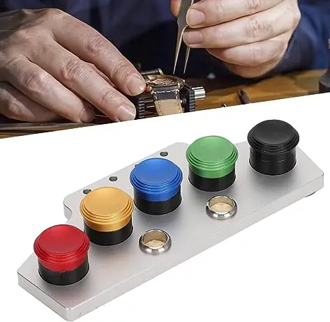 

Watch repair tool, five-mesh/five-head oil disc, silver convex metal five-head watch repair oil disc