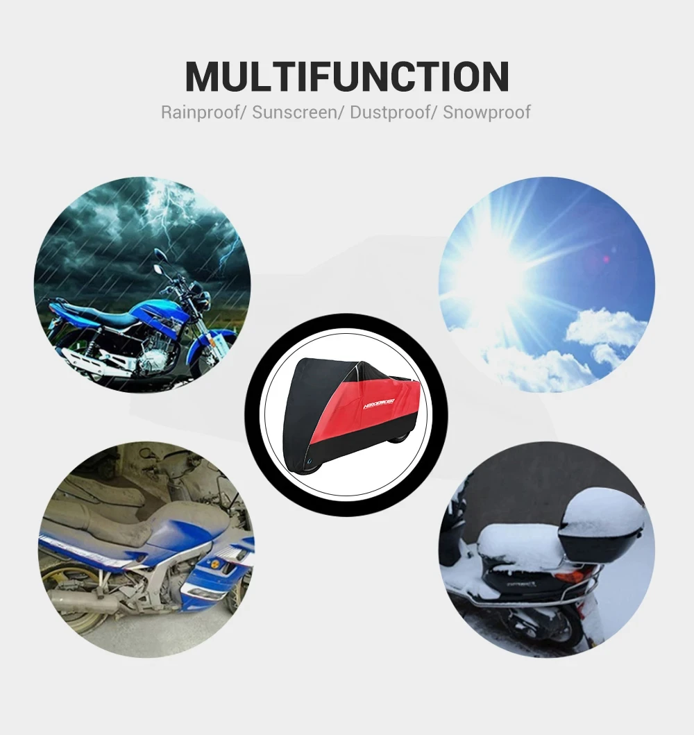 Wasserdichte Motorradabdeckung M L XL XXL XXXL XXXXL Ganzjahres-Motorradabdeckung Staubdicht UV-Schutz Outdoor Camping Moto Cover – Detail 3