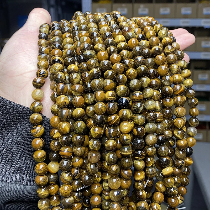 4 6 8 10 mm Natural Stone Obsidian Amethyst Beads Round Loose Spacer Bead For Jewelry Making DIY Bracelet Necklace Accessory