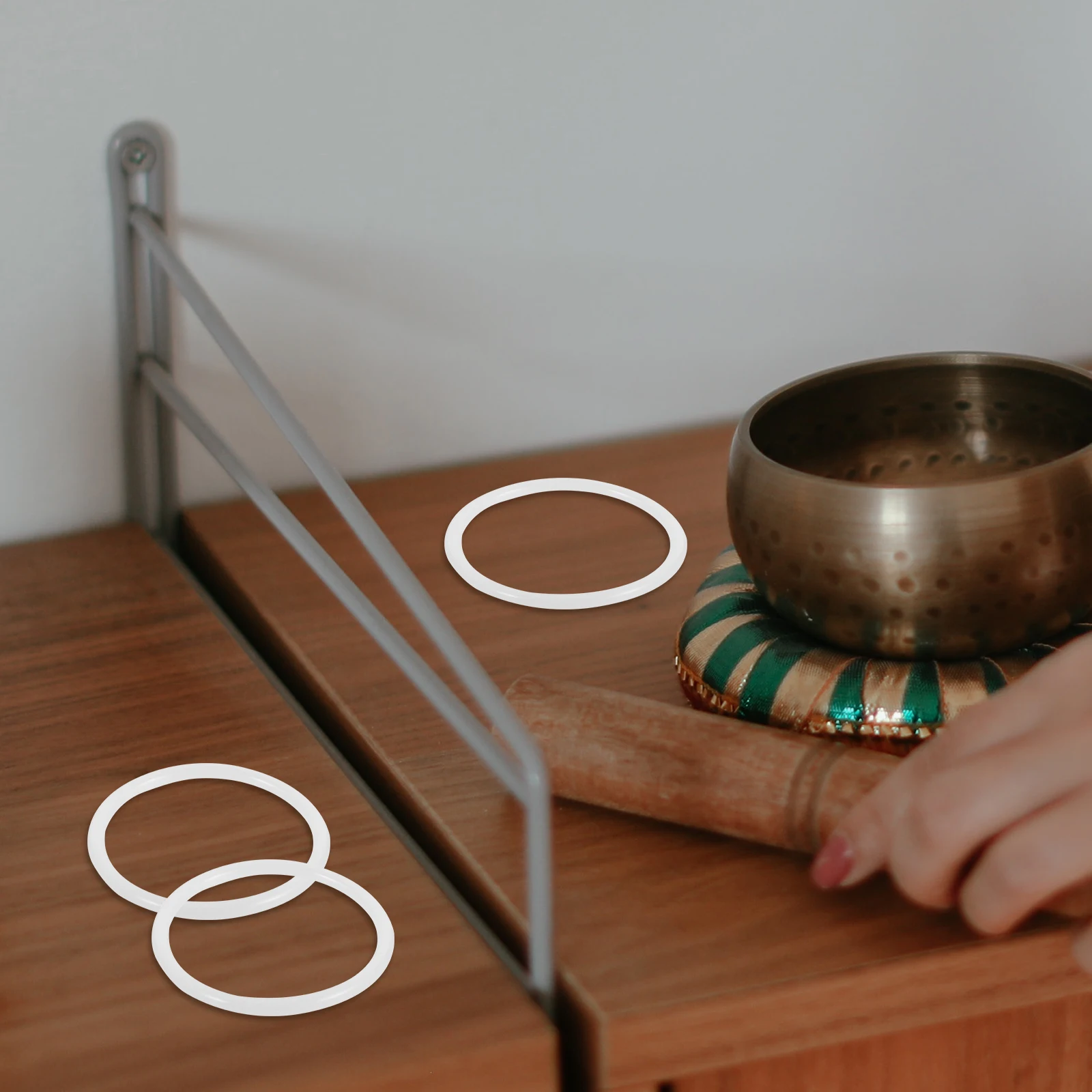 

3pcs Music Washer Rubber Ring 8 5cm Singing Cushion Sound Bowl Mat Tibetan Bowl Gasket Silicone Pad Practical Home Office Gift