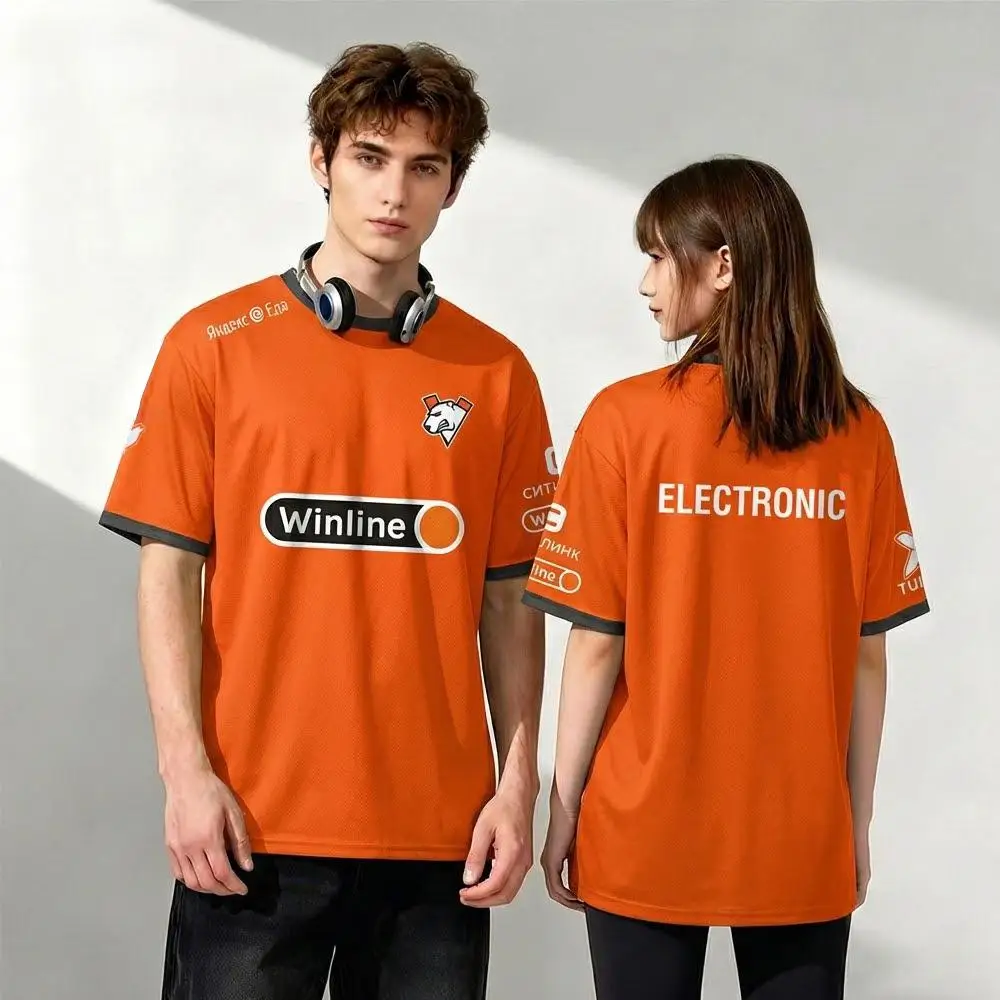 Camiseta Virtus.pro Esports Club para Jugadores de CS:GO, ElectroNic FL1T, Ropa de Entrenamiento Diaria, Camiseta Transpirable de Manga Corta para Fanáticos, Verano