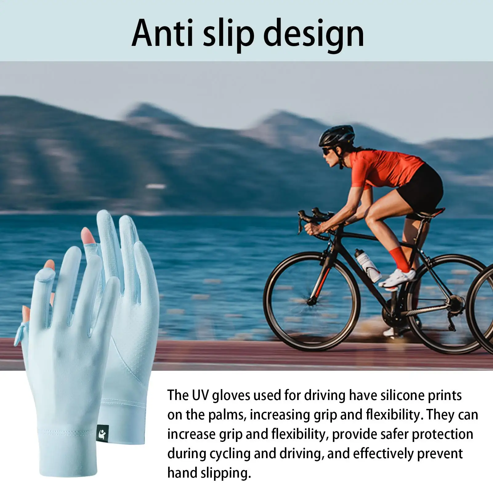 

Sun Gloves For Women UV Protection UV Blocking Breathable SPF Gloves For Women Machine Washable Cycling Gloves For Hiking Summer