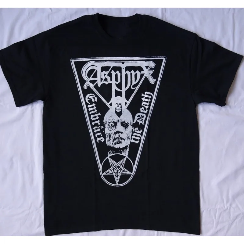 

Asphyx Logo T-Shirt Short Sleeve Cotton Black Women Men All Size S to 5XL