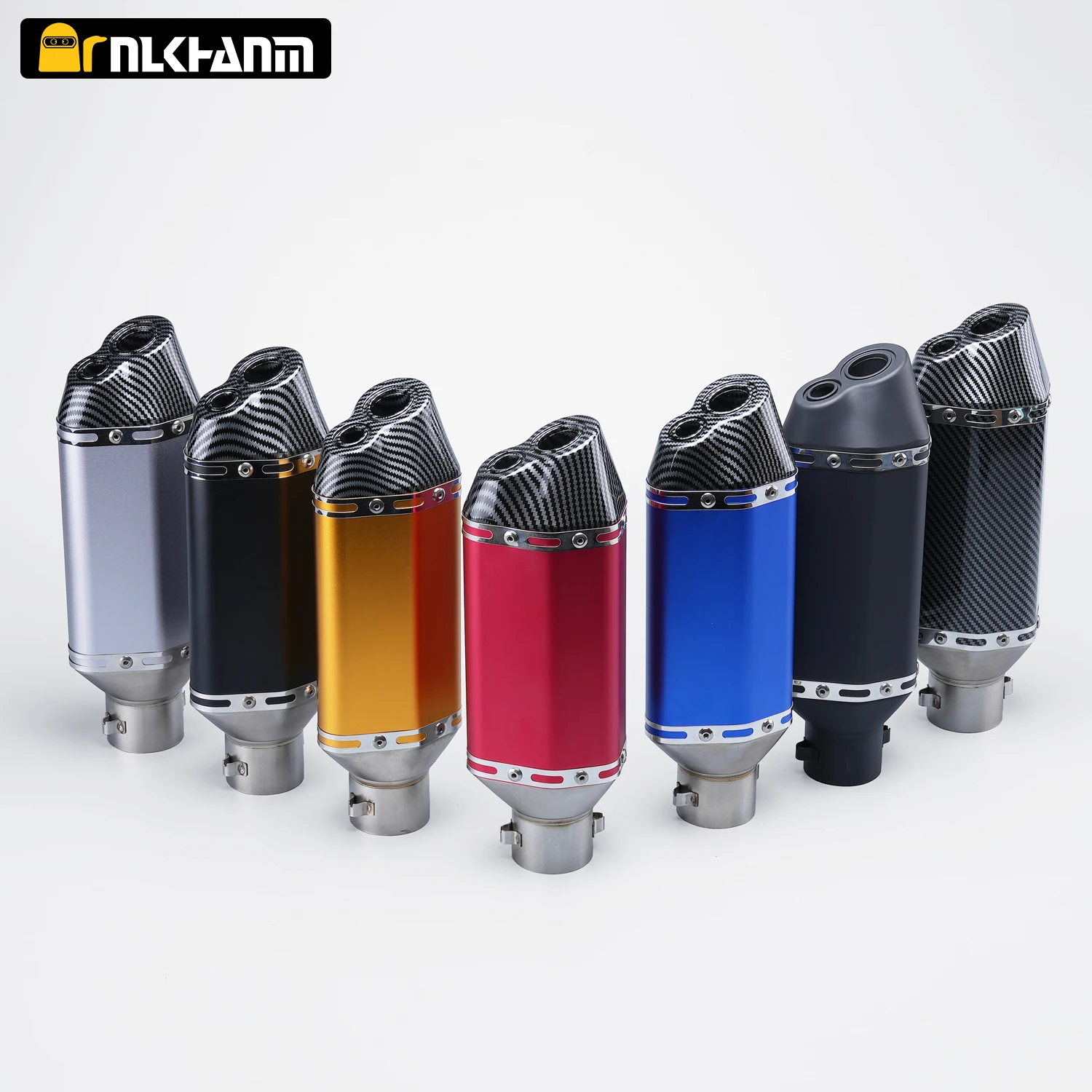

Universal 51mm Motorcycle Exhaust Pipe with DB Killer, Double Hole Design Performance Upgrade Pipe For PCX125 Z400 Z900