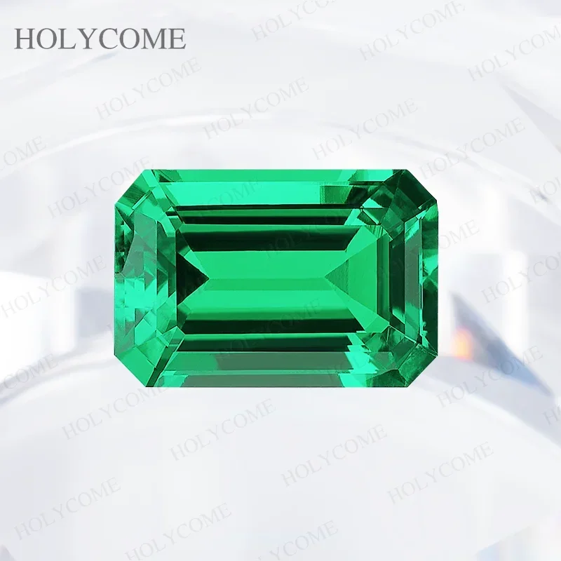 New Lab Grown Columbian Emeralds Hydrothermal Emeralds Cut Hand Cutting Advanced Jewelry Making Materials With AGL Certificate