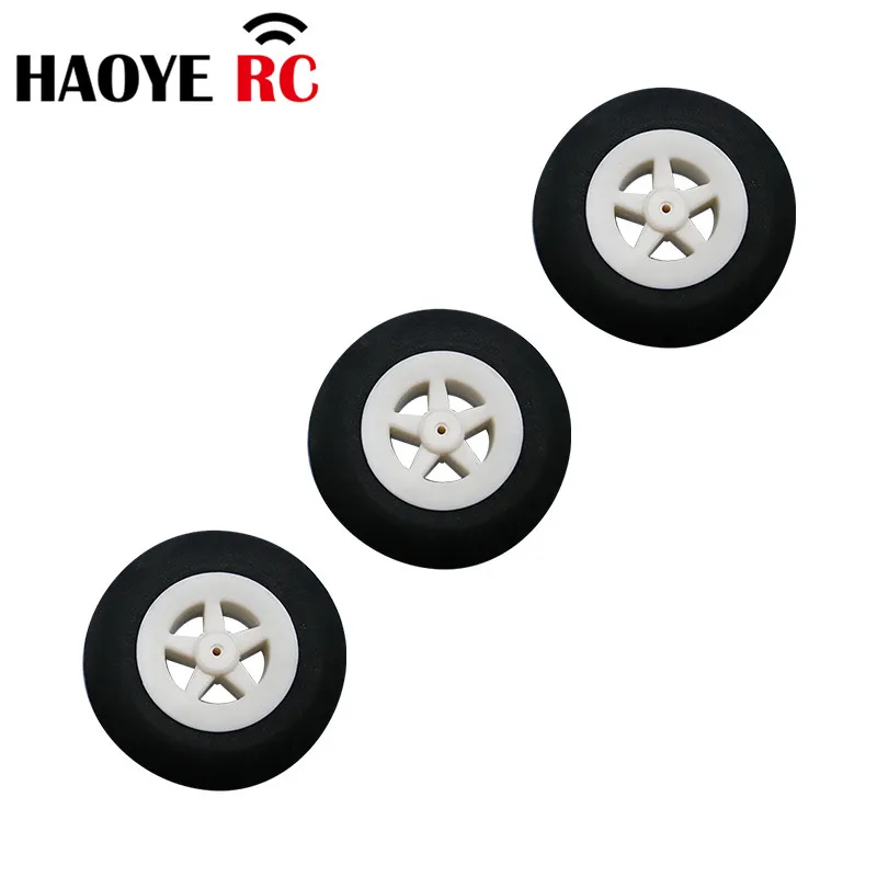 Haoye 10Pcs/Lot Dia30-55mm Landing Gear Light Foam Wheels Ultra Light Sponge Tire For RC Aircraft Model Plane Accessories