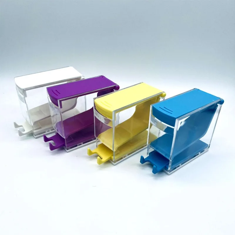 1pcs Lab Press Type Cotton Roll Box, Plastic Cotton Roll Box, Cotton Roll Placement Box s