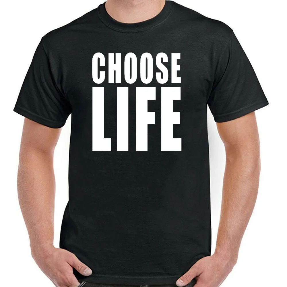 2024 Choose Life TShirt Mens Funny Wham George Michael Fancy Summer Short Sleeve Hipster Alphabet Fashion 100% cotton Streetwear