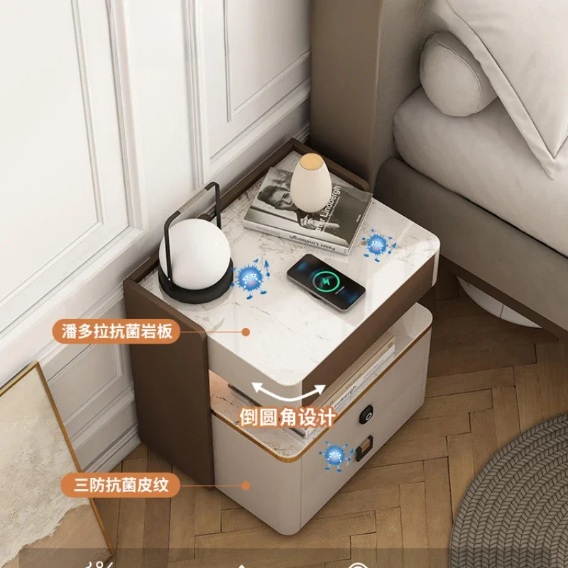 Bedside Table Lockable Smart Induction Lamp Rechargeable Bluetooth Audio Small Ultra