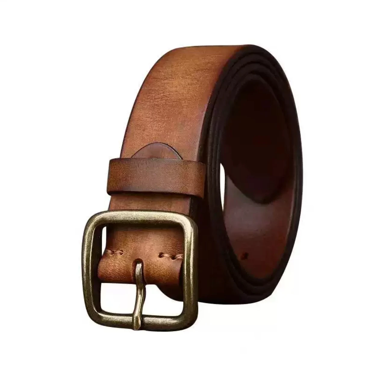

Korean luxury fashion genuine leather men's belt, young men's fashion, pure cow leather, versatile, retro belt