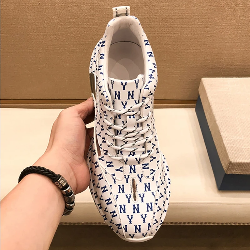 Merk Heren Sneakers Fashion Print Casual Schoenen Heren Ademende Hardloopschoenen Luxe Hoge Kwaliteit Heren Sportschoenen 2024 Nieuw