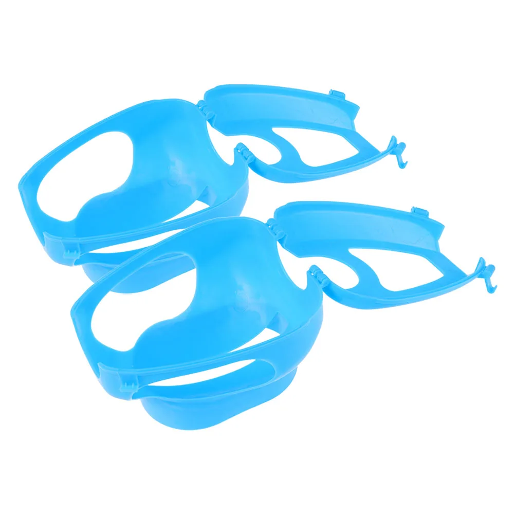 

2pcs Pigeon Fixing Frame Durable Plastic Hollow Design Injection Feeding Collar Birds Mounting Bracket Accessories