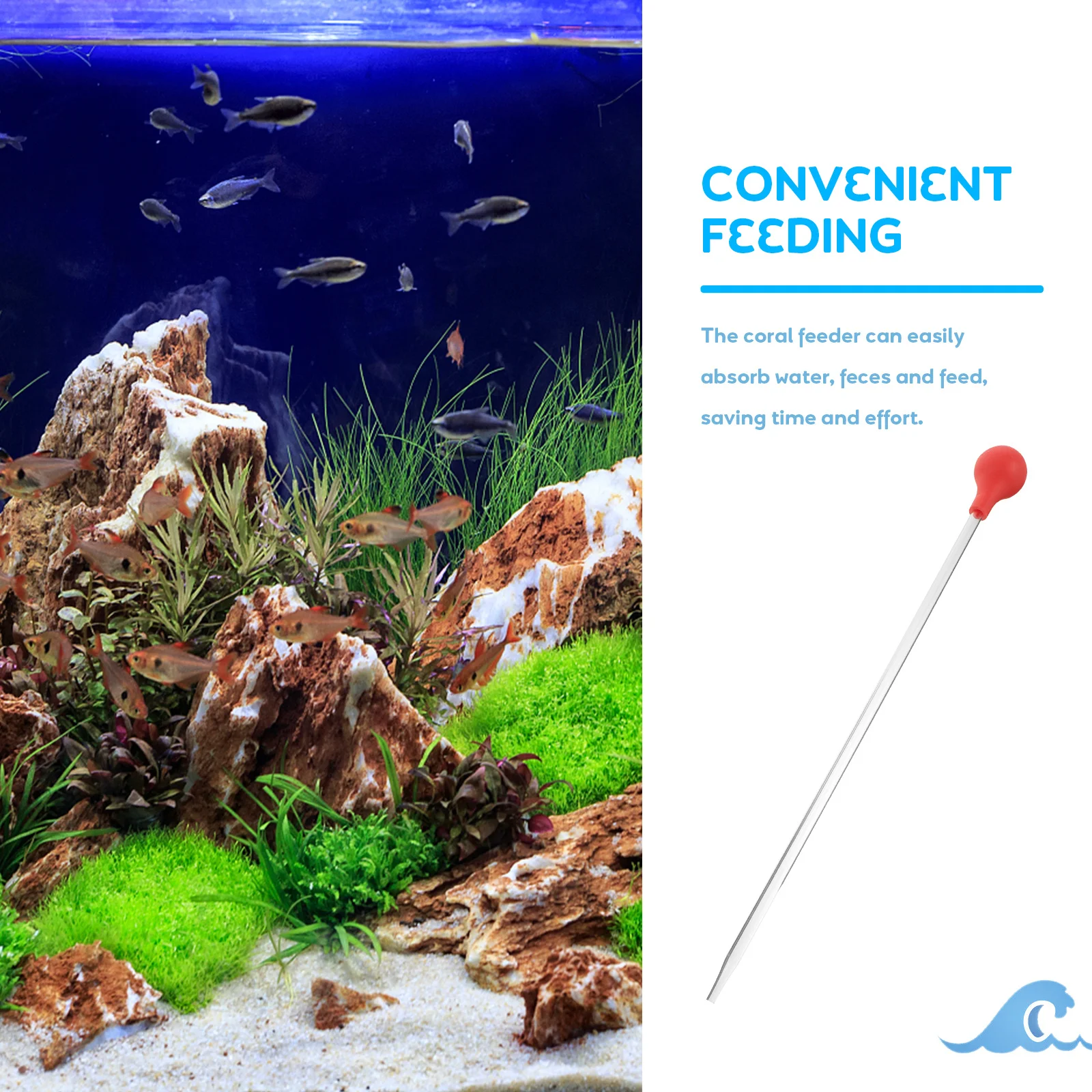 

40Cm Long Coral Feeder Acrylic Aquarium Feeding Tool For Marine Life Precise Liquid Delivery Reef Organisms Care Pipette Fish