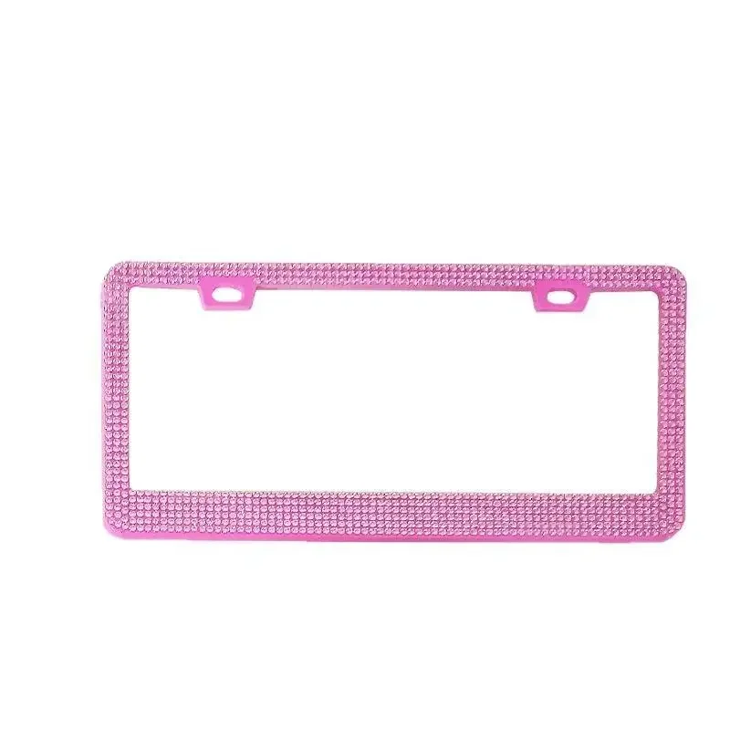 NEUE 1/2PCS 31*16cm Bling Kristall Kennzeichen Rahmen Frauen Strass Auto Kennzeichen Rahmen Abdeckung halter Auto Zubehör