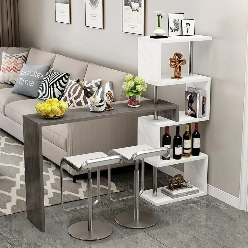 

Simple household bar table small table porch partition creative wine cabinet against the wall living room