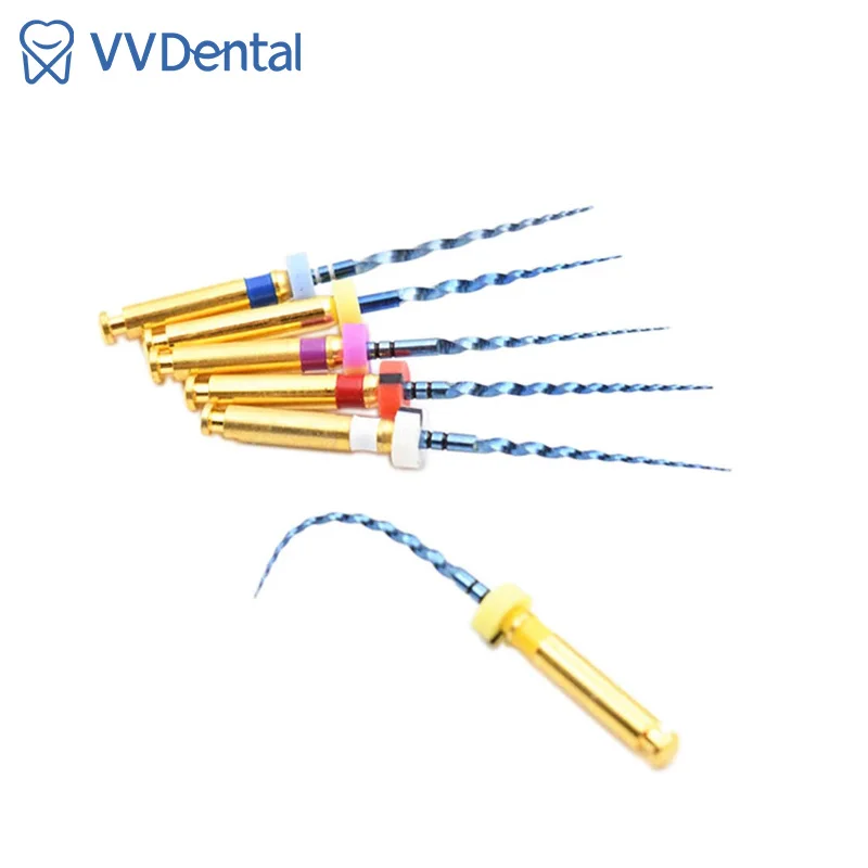 VVDental 6Pcs/Box Dental Heat Activated Root Canal Files Endodontic Engine Use File NiTi Super Rotary 25mm SX-F3 Dentistry Tools