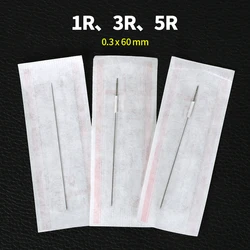 10/50/100pcs Tattoo 1R 3R 5F Microblading Needles For Permanent Eyebrow Lip Makeup Machine 0.3mm*60mm JS Color Brand Needle
