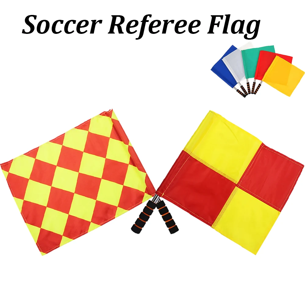 Soccer Referee Flag Referee Linesman Flag and Storage Bag Professional Fair Play Sports Competition Match Referee Equipment