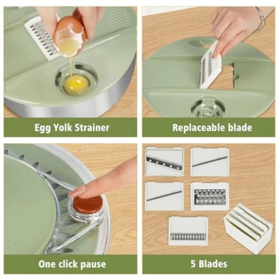 Duża wirówka do sałatek ze stali nierdzewnej z 5 łopatkami do efektywnego mycia i suszenia sałaty, wielofunkcyjna do warzyw i owoców.